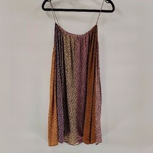 Storia Mini Dress Size Medium Spaghetti Straps Multicolor Floral Flowy Sundress